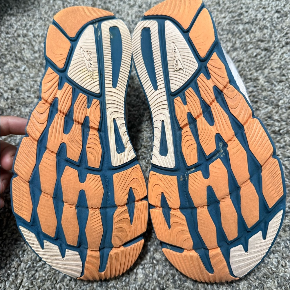 Altra torin 5 Women's Running Shoes in Light Pink, Navy & Orange - Picture 7 of 8